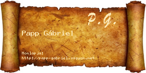 Papp Gábriel névjegykártya